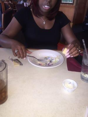 Guess the salad is good.