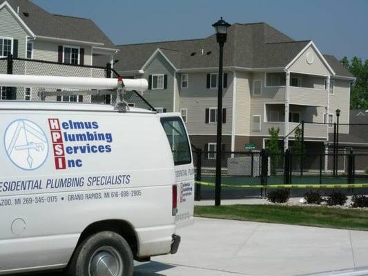 Plumbing repair in a neighborhood