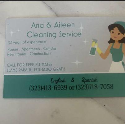 Ana and Aileen cleaning Service
