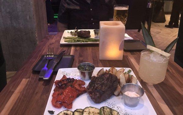 Filet, roasted vegetables