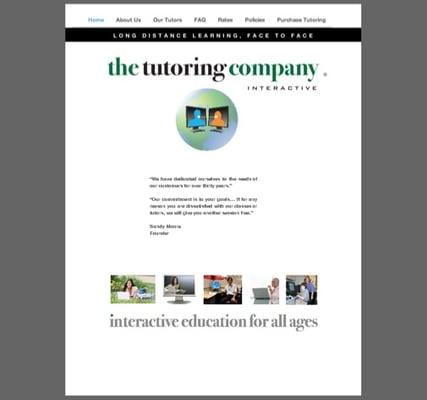 The Tutoring Company Interactive Web Page