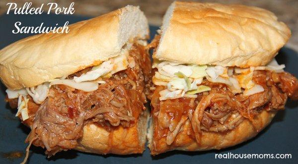 Yummy BBQ pulled pork 8" sub (hot of the grill)