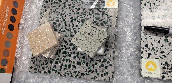 Concrete pour with aggregate