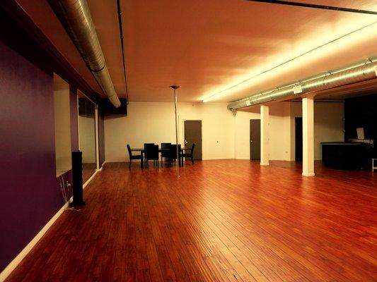 Rehearsal space with dance mirrors