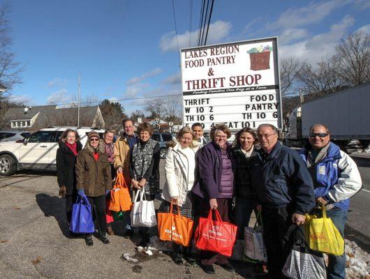 Ron Cares. A giving day at the Moultonborough Food Pantry.