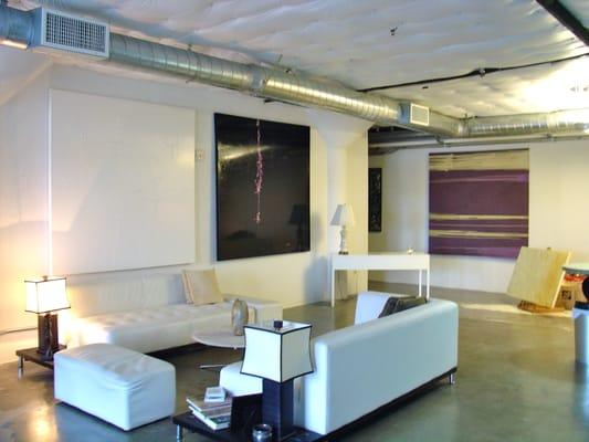 Biija Fine Art on display - paintings average 6 feet by 6 feet.