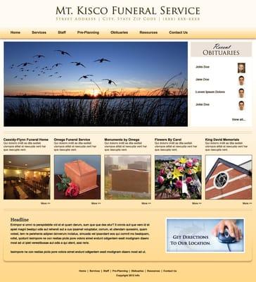 home page for cassidy-flynn, omega monuments, king david memorial chapel, funeral flowers by carol and omega funeral service