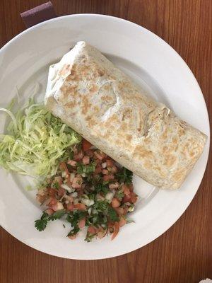 Chicken and shrimp burrito La Mansion