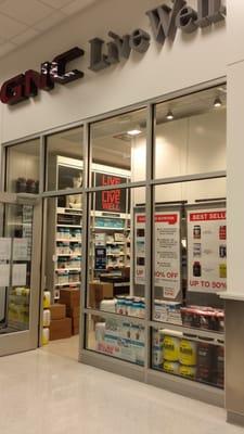 Front of store inside the px .