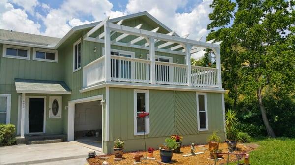 Second Floor addition with porch and pergola