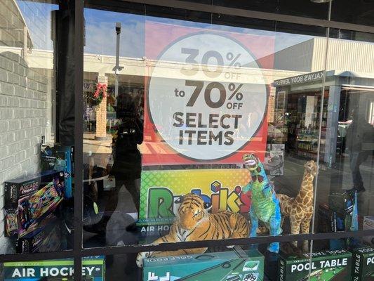 Window with toy display