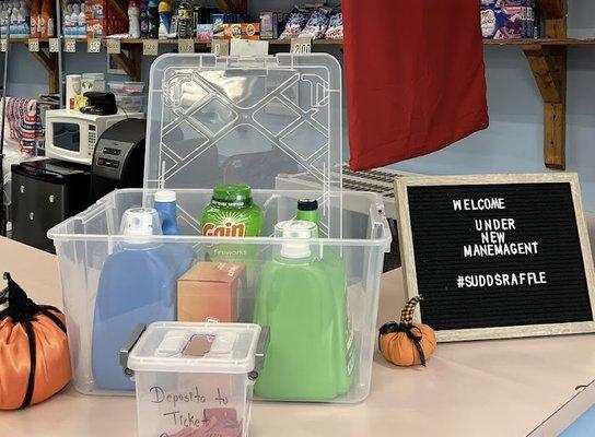 there is a monthly raffle