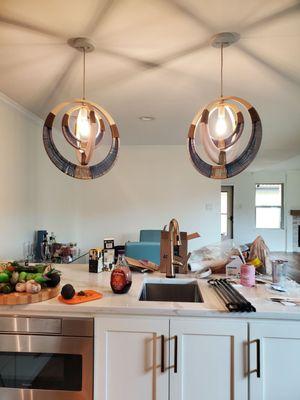 Pendant light install.