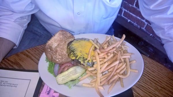 Wolf House burger w/ cheese!