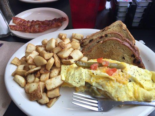 Very generous portions. Friendly staff. Fresh, cooked to order. Could be a little bit cooler inside.