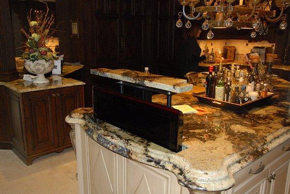 Pop-Up TV out of the counter.