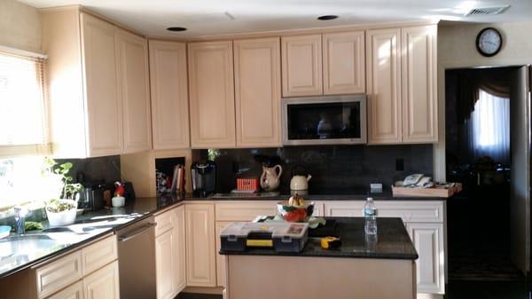 Renewed pickled cabinets