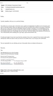 This is my official complaint letter - as well as Tim response! How professional !!