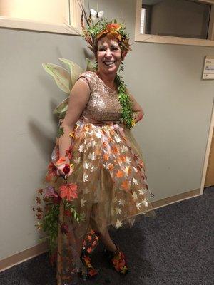 Our Fall Fairy! And she made this costume it's fantastic