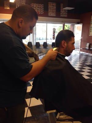 Paco is one of the barbers
