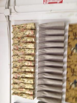 different types of valances and pleat styles.