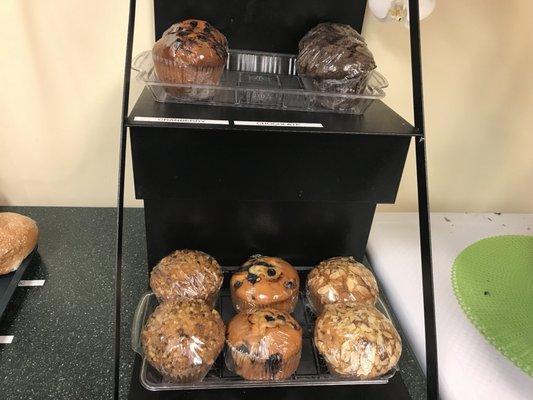 Muffins: Cranberry, Chocolate, Banana Walnut, Blueberry, Poppy Almond