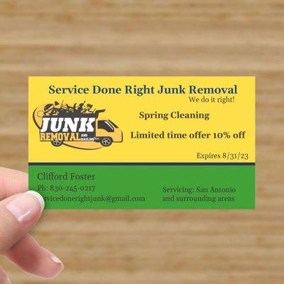 Service Done Right Junk Removal