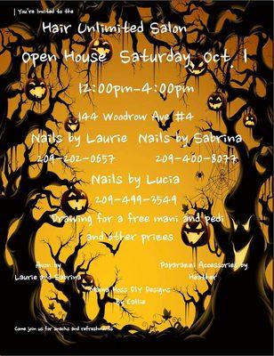 Having an open house on oct.1st!!!