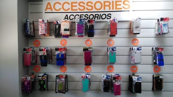 We have a varied selection of accesories including phone cases , chargers, screen protectors and much more!