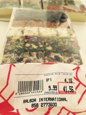 Grand Opening $9.99 per pound. Candies are cut and weighed on a scale.