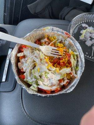 Chicken gyro platter.