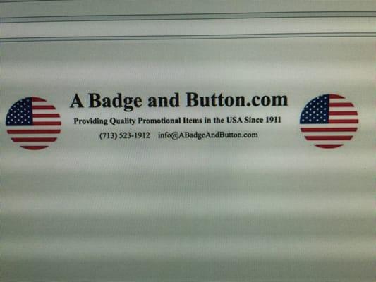This is the company logo for A Badge and Button . Come