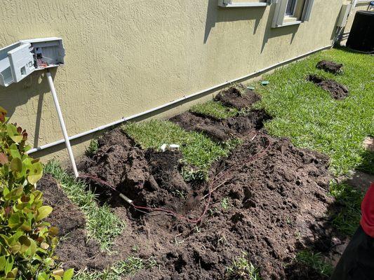 They totally tore up my backyard and left it.