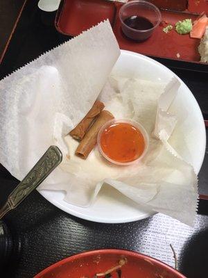 Half order of lumpia but ate 5 already hahahaha