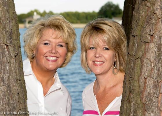 Donna Mitchell & Tabetha Daugherty, sisters and owners of Corks And Canvas Painting Parties.