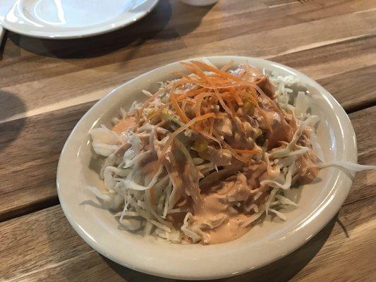Free salad with your chicken order