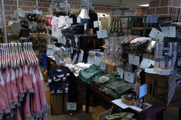 Everything from caps and camouflage to table runners and place mats!