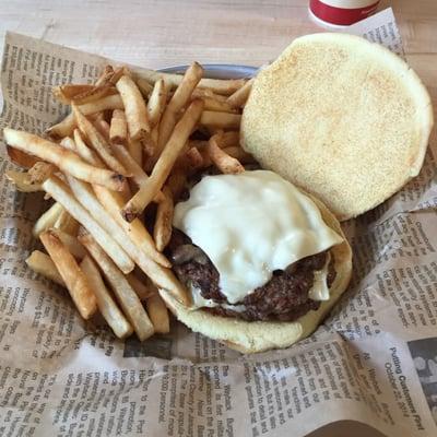 Philly Burger and fries