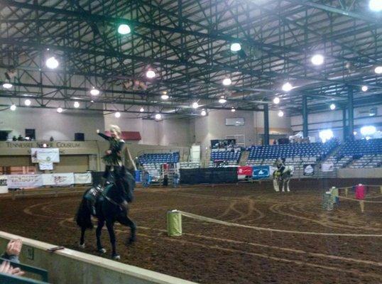 Trick riding at Southern Equine Expo