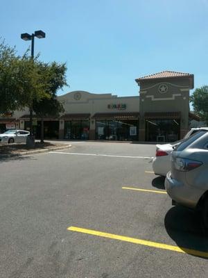 Right in front of Planet Fitness