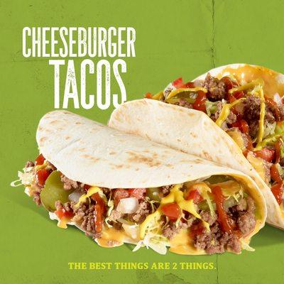 Looks like a taco. Tastes like a burger. Try the new Cheeseburger Taco at Tijuana Flats. Get two plus seasoned fries for just $7.89. LTO!