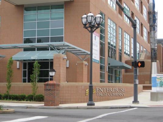 Enterprise Trust Company at the corner of Maryland and Brentwood.