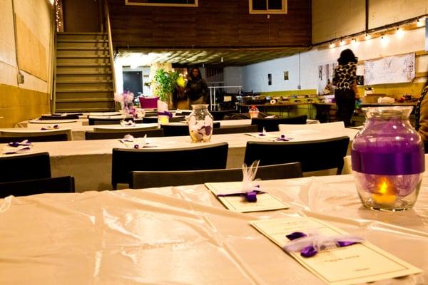 We decorate the room using your specifications and our creativity.