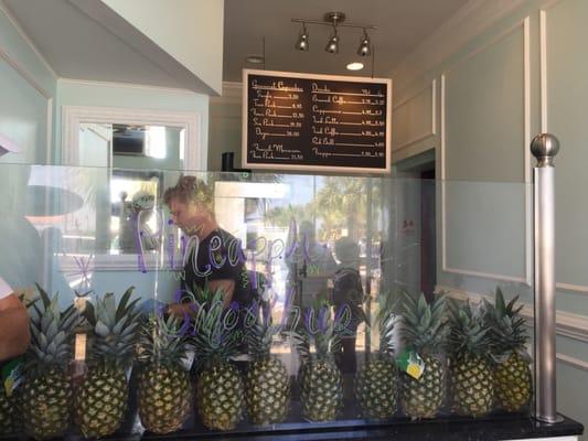 Today's special is pineapple smoothie
