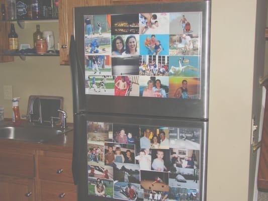 Large Magnetic Photo Collage Frame for your refrigerator with strong magnets