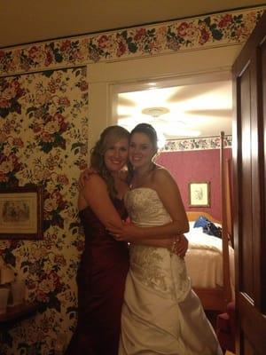 I brought my bridesmaid dress in on Thursday 9/12/13 to be taken in and Muriela had it done that same day!! It fit like a glove!