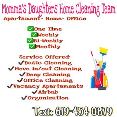 Momma’s Daughters Home Cleaning