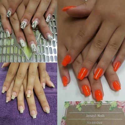 Natural nails and top is 7wks of growth. Nails by Jeney