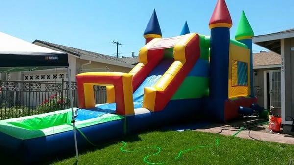 Contact us for you next party or even...
We have everything from bouncy houses, water slides, tables, chairs, mechanical bull, &party tents