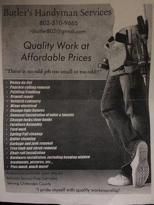Butlers Handyman Services